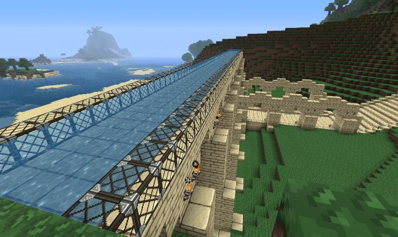Het water in het aquaduct
