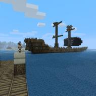 A pirate ship leaving the harbor of Lur's main ...